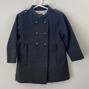 Baby B’gosh Charcoal Pea Coat with Brass Buttons and Pockets